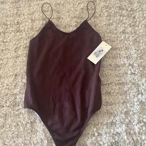 COPY - Maroon ribbed bodysuit